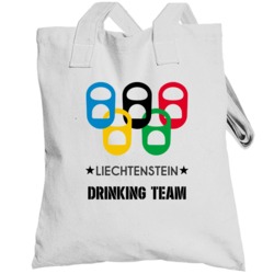 Liechtenstein Drinking Team Olympic Ring Beer Tab Games Totebag