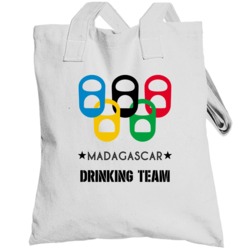 Madagascar Drinking Team Olympic Ring Beer Tab Games Totebag