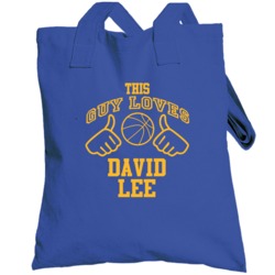David Lee This Guy Loves Heart Golden State Basketball Totebag