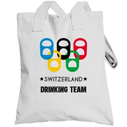 Switzerland Drinking Team Olympic Ring Beer Tab Games Totebag
