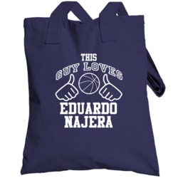Eduardo Najera This Guy Loves Heart Dallas Basketball Totebag