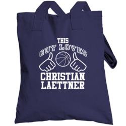 Christian Laettner This Guy Loves Heart Dallas Basketball Totebag