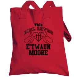 E'twaun Moore This Girl Loves Heart Chicago Basketball Totebag