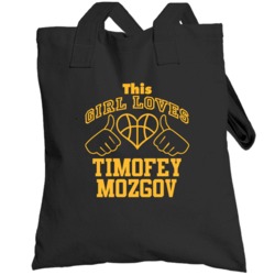 Timofey Mozgov This Girl Loves Heart Cleveland Basketball Totebag