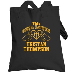 Tristan Thompson This Girl Loves Heart Cleveland Basketball Totebag