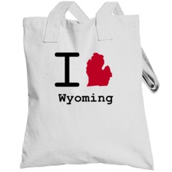 Wyoming Michigan I Love Heart State Totebag