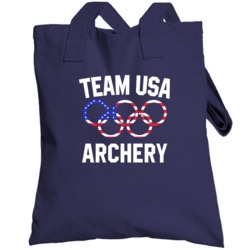 Team Usa Archery Olympics Event Patriotic Rings Totebag