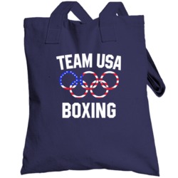Team Usa Boxing Olympics Event Patriotic Rings Totebag