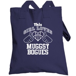 Muggsy Bogues This Girl Loves Heart Dallas Basketball Totebag