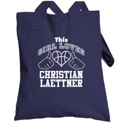 Christian Laettner This Girl Loves Heart Dallas Basketball Totebag