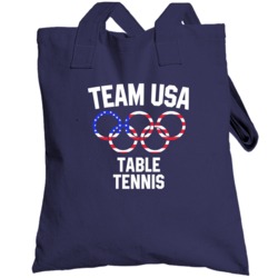 Team Usa Table Tennis Olympics Event Patriotic Rings Totebag