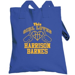 Harrison Barnes This Girl Loves Heart Golden State Basketball Totebag