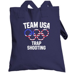 Team Usa Trap Shooting Olympics Event Patriotic Rings Totebag