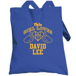 David Lee This Girl Loves Heart Golden State Basketball Totebag