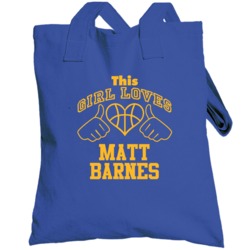 Matt Barnes This Girl Loves Heart Golden State Basketball Totebag