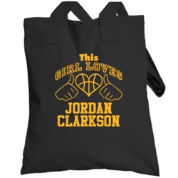 Jordan Clarkson This Girl Loves Heart Los Angeles Basketball Totebag