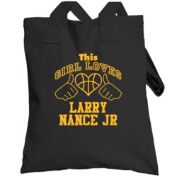 Larry Nance Jr This Girl Loves Heart Los Angeles Basketball Totebag