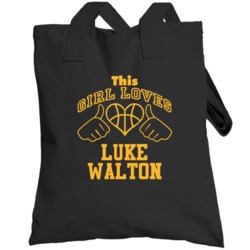 Luke Walton This Girl Loves Heart Los Angeles Basketball Totebag