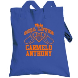 Carmelo Anthony This Girl Loves Heart New York Basketball Totebag