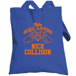Nick Collison This Girl Loves Heart Oklahoma City Basketball Totebag