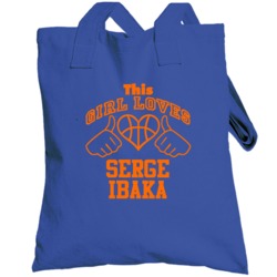Serge Ibaka This Girl Loves Heart Oklahoma City Basketball Totebag