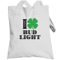 Heart Love Shamrock Bud Light Beer Irish St Patricks Day Drunk Party P