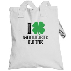 Heart Love Shamrock Miller Lite Beer Irish St Patricks Day Drunk Party