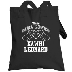 Kawhi Leonard This Girl Loves Heart San Antonio Basketball Totebag