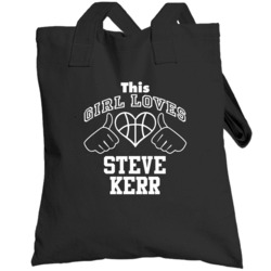 Steve Kerr This Girl Loves Heart San Antonio Basketball Totebag