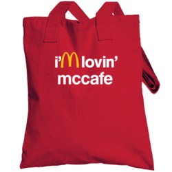 I'm Lovin' Mccafe Mcdonald's Fast Food Restaurant Totebag