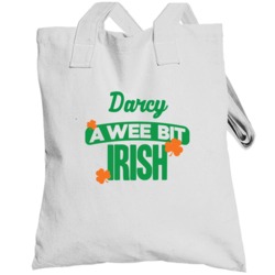 Darcy A Wee Bit Irish Funny St Patricks Day Name Totebag