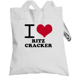 I Love Ritz Cracker Classic Heart Food Lover Totebag