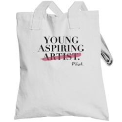 Young Aspiring Pilot Controversial Artist Occupation Job Totebag