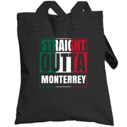 Straight Outta Monterrey Mexican City Mexico Grunge Parody Totebag