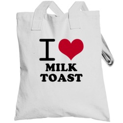 I Love Milk Toast Classic Heart Food Lover Totebag