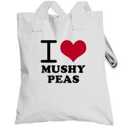 I Love Mushy Peas Classic Heart Food Lover Totebag