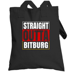 Straight Outta Bitburg German City Germany Grunge Parody Totebag