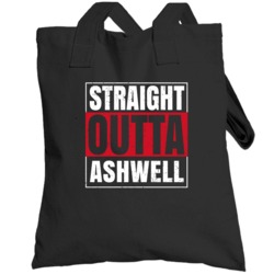 Straight Outta Ashwell England City Grunge Parody Totebag
