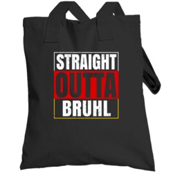 Straight Outta Bruhl German City Germany Grunge Parody Totebag