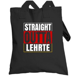 Straight Outta Lehrte German City Germany Grunge Parody Totebag
