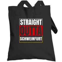Straight Outta Schweinfurt German City Germany Grunge Parody Totebag