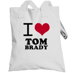 Tom Brady I Heart Love Football Sports New England Totebag