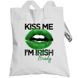 Brady Kiss Me I'm Irish Custom First Name St Patricks Day Trending Lip