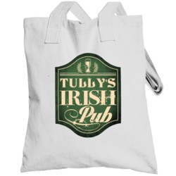 Tully Irish Pub St Patricks Day Beer Party Custom Name Totebag