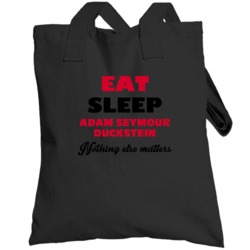 Eat Sleep Adam Seymour Duckstein Tv Show Character Totebag