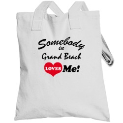 Grand Beach Michigan Somebody Loves Me Totebag