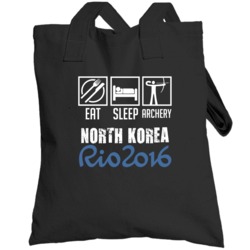 Eat Sleep Archery North Korea Rio 2016 Summer Olympic Team Totebag