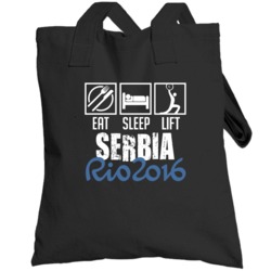 Eat Sleep Weightlifting Serbia Rio 2016 Summer Olympic Team Totebag
