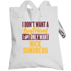 I Only Want Nick Sundberg Washington Football Sports Athlete Totebag