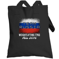 Russia Weightlifting 77kg Rio 2016 Olympic Team Flag Totebag